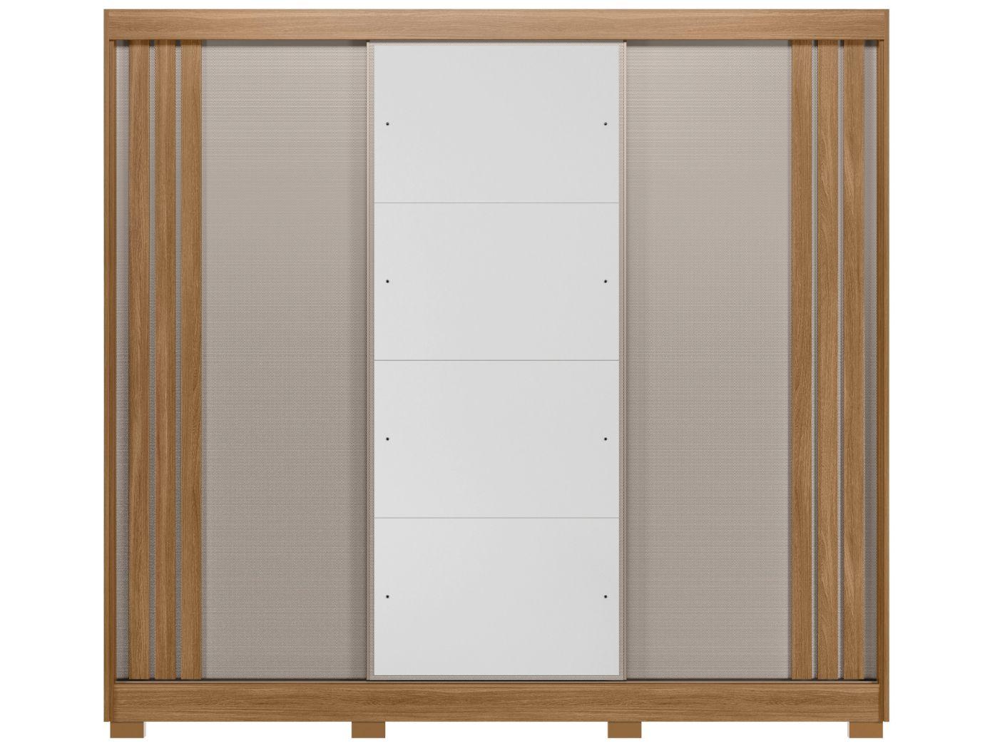 Guarda-roupa Casal com Espelho 3 Portas de Correr 6 Gavetas Demóbile Lille
