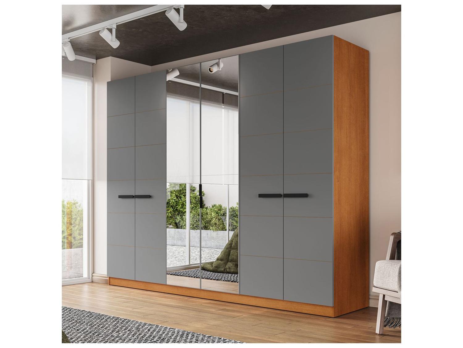 Guarda-roupa Casal com Espelho 4 Gavetas 6 Portas Politorno Lisboa