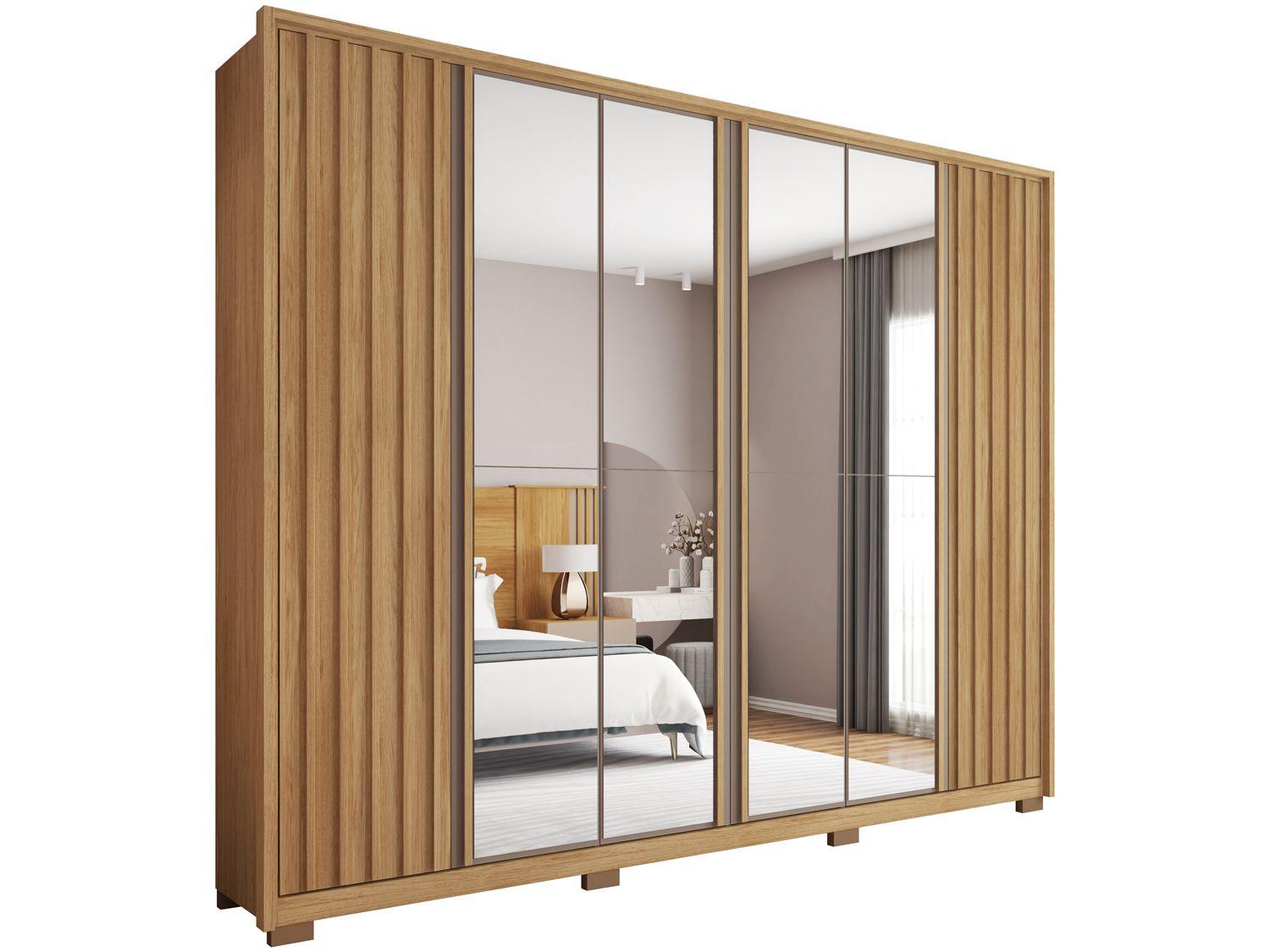 Guarda-roupa Casal com Espelho 6 Portas 6 Gavetas Caemmun Apollo