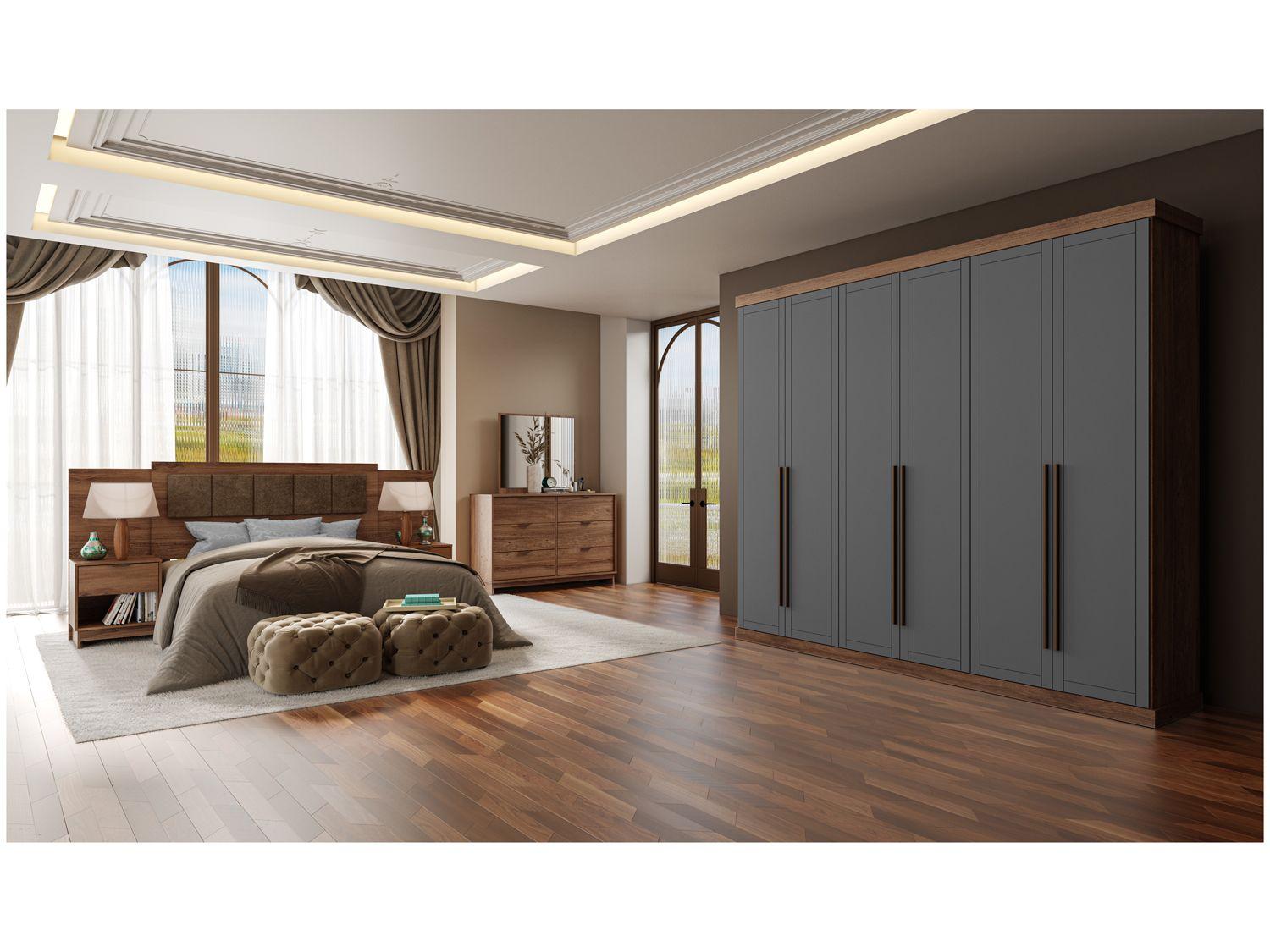 Guarda-roupa Casal Modulado 6 Gavetas 6 Portas Carraro Capri 1159