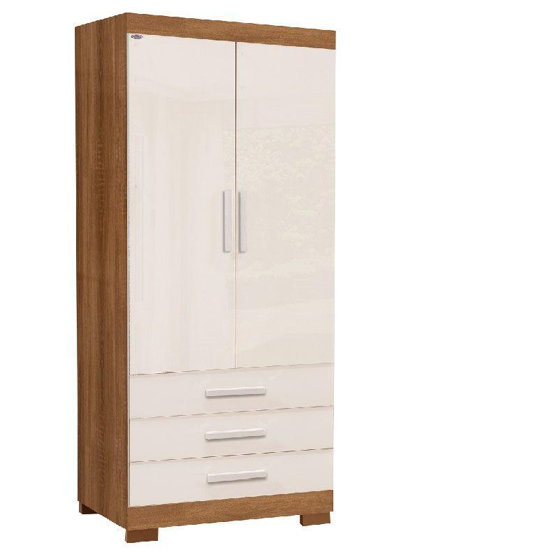Guarda Roupa Floripa 2 Portas 3 Gavetas Rud Rack Mel Off White - Guarda ...