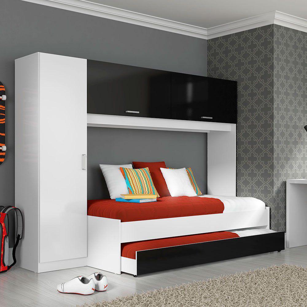 Guarda Roupa Infantil com Cama Embutida Multimóveis - Quarto Completo ...