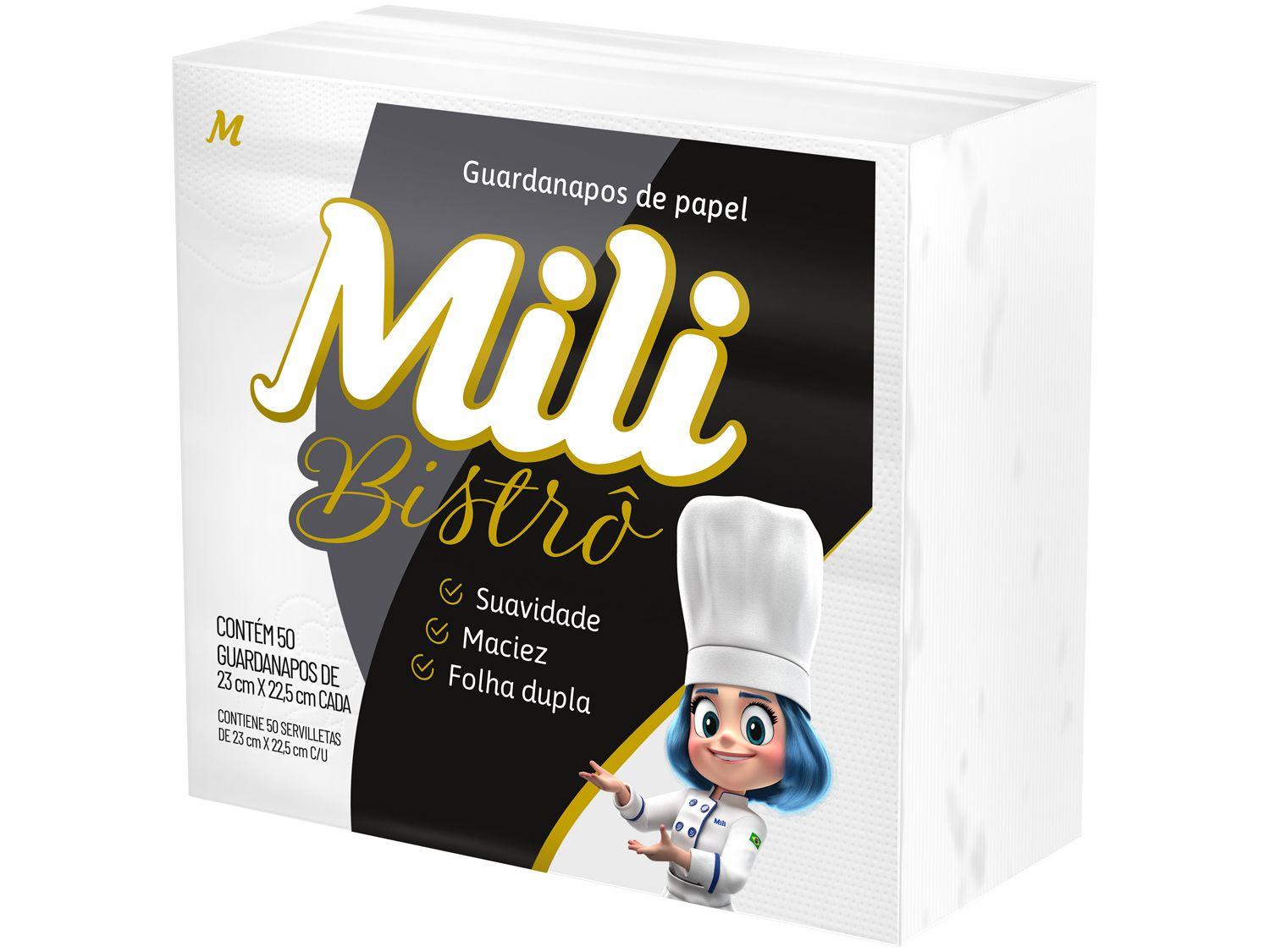Guardanapo Folha Dupla Mili Bistrô 50 Folhas 