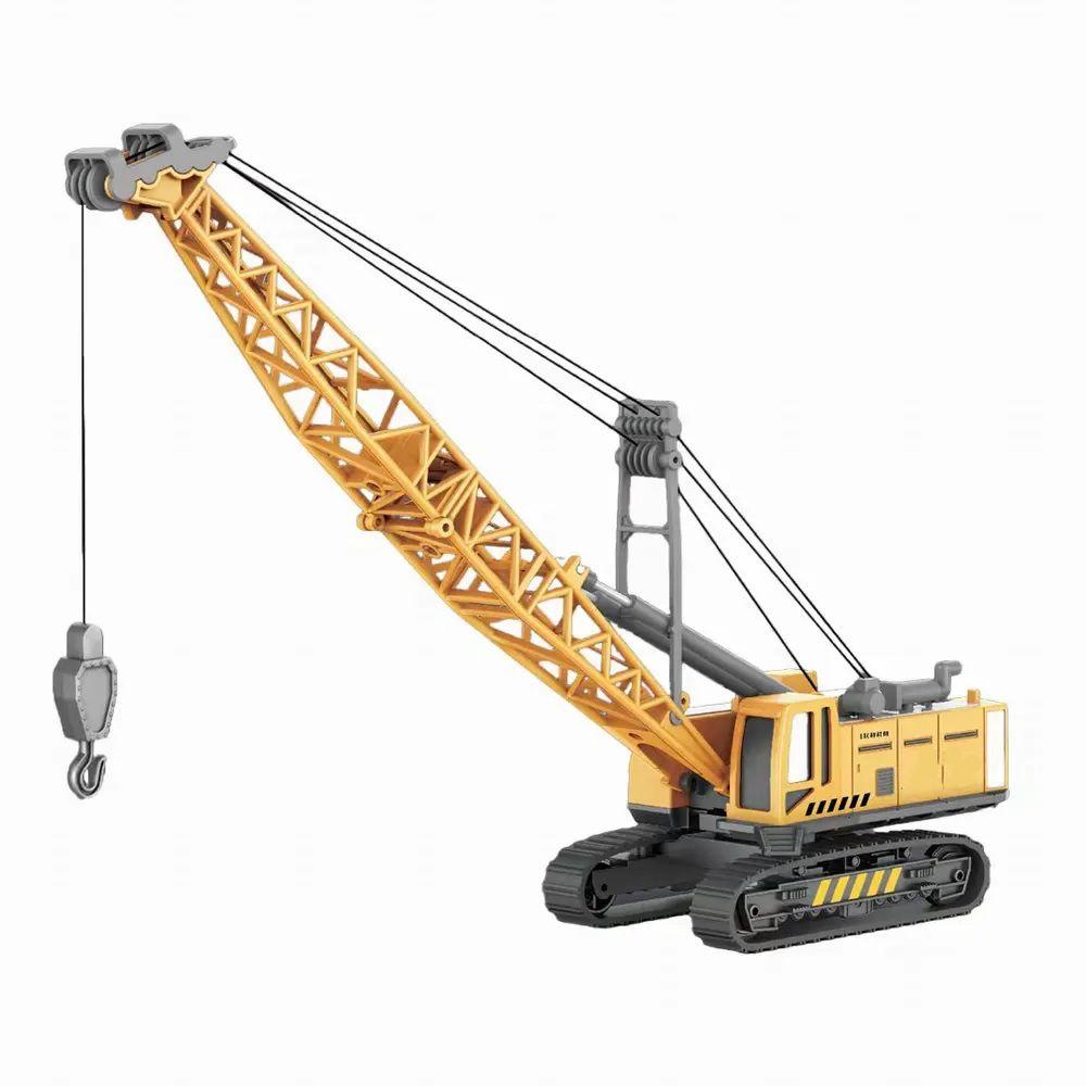 Imagem de Guindaste Escavadeira Miniatura Brinquedo Articulado Maquina Obra Coleção