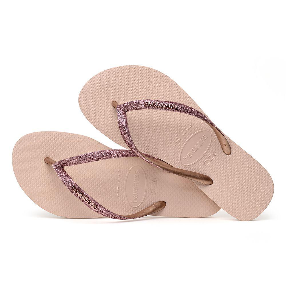 havaianas slim glitter rosa