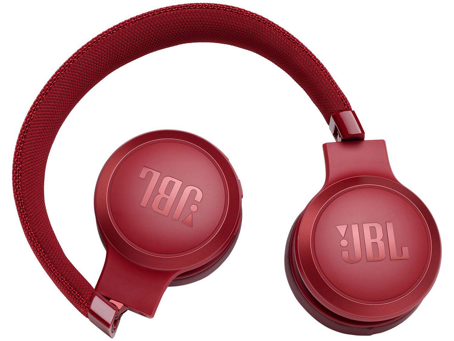 Headphone Bluetooth JBL Live 400BT com Microfone Vermelho Headphone