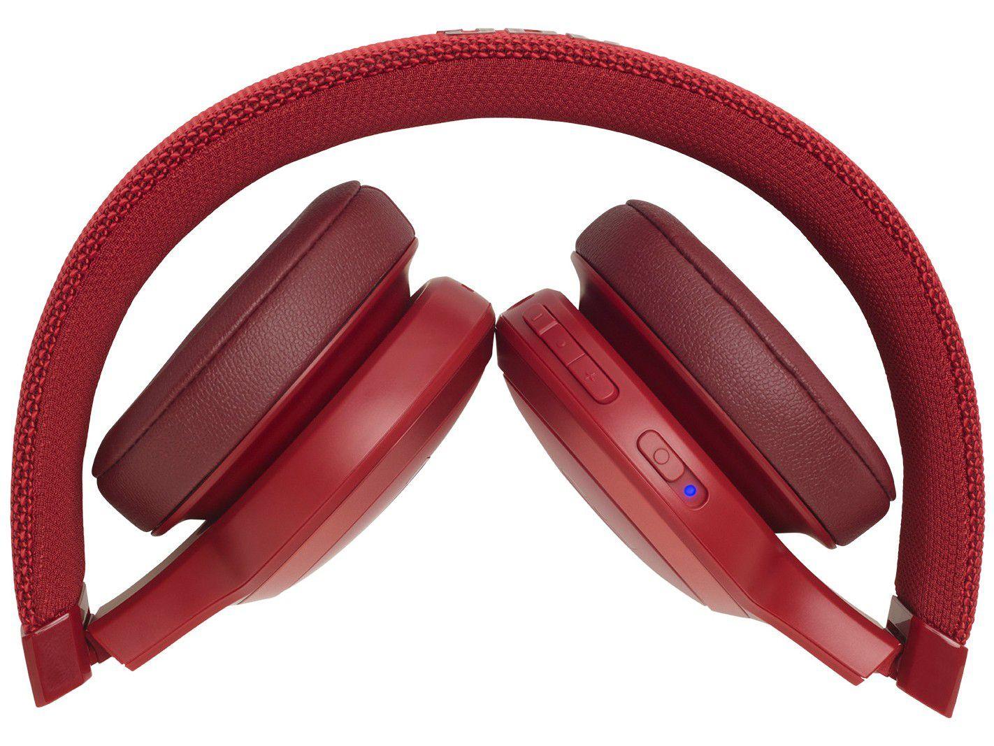 Headphone Bluetooth JBL Live 400BT com Microfone Vermelho Headphone Magazine Luiza