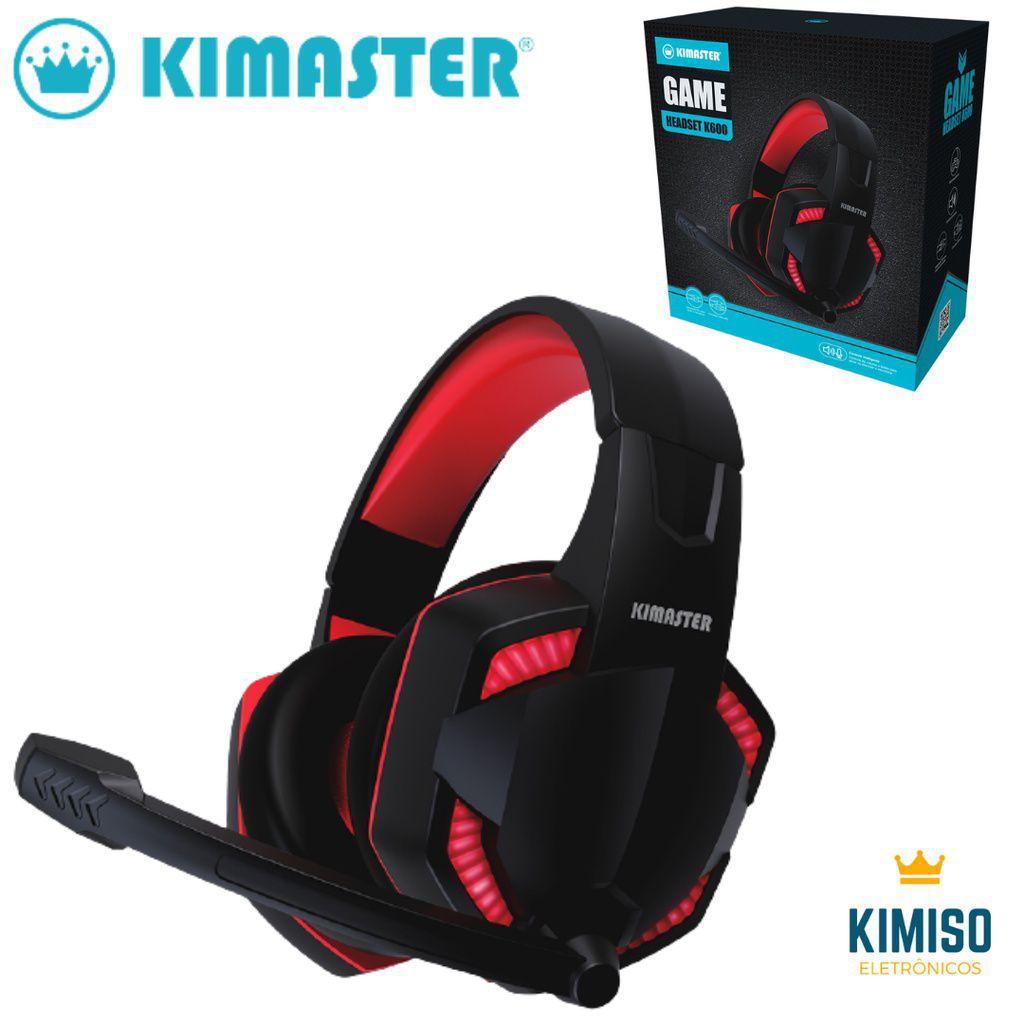 Headset Fone De Ouvido Headphone Gamer Kimaster K600 Com Luz Rgb Led  Vermelho - ONIKUMA - Headset Gamer - Magazine Luiza