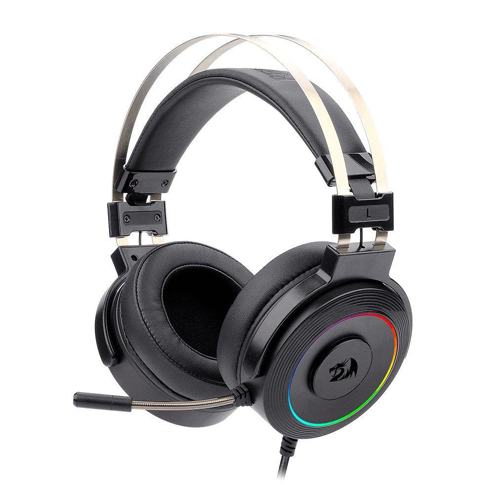 Headset Fone Redragon Lamia RGB USB C Suporte E Mic H320RGB Headset