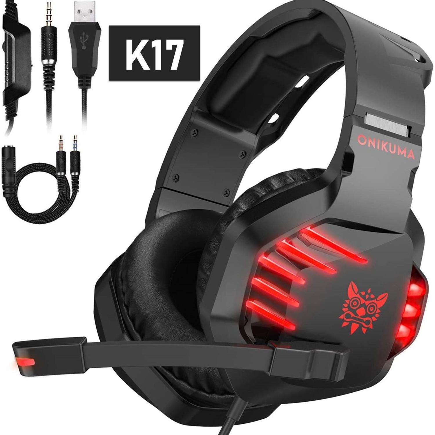Headset Gamer com Led Vermelho K17 Qualidade de Som Profissional Fone de  Ouvido para Jogos - Onikuma - Headset Gamer - Magazine Luiza