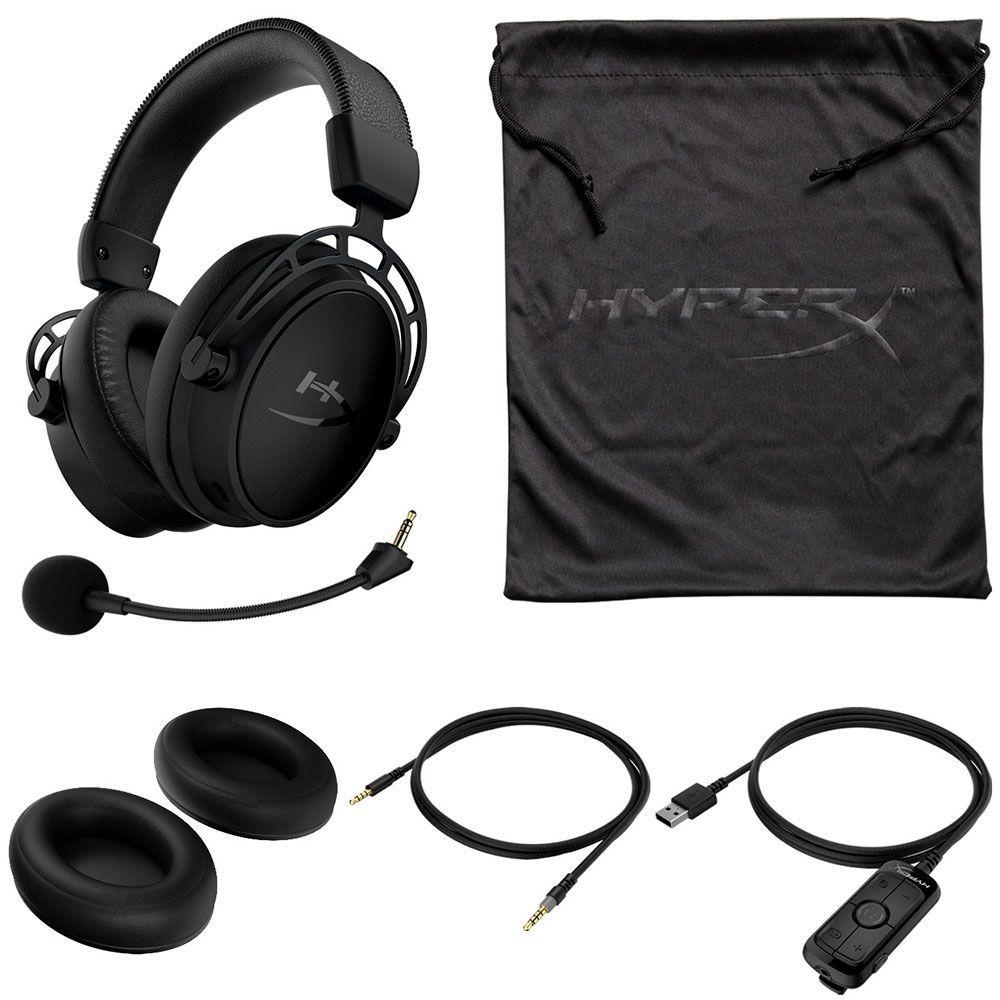 Headset Gamer HyperX Cloud Alpha S Blackout, Som Surround 7.1, Drivers