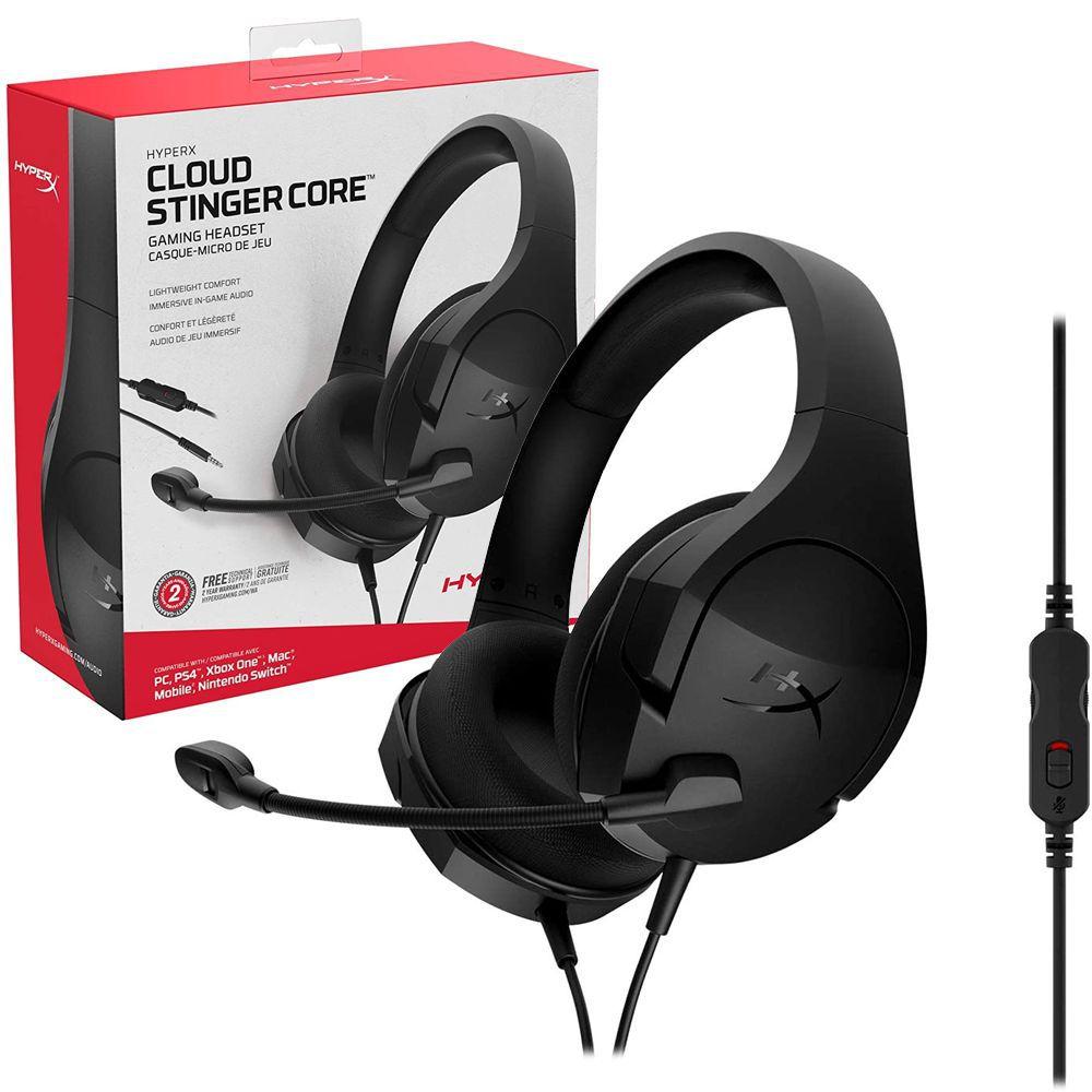 Headset Gamer HyperX Cloud Stinger Core Preto Drivers 40mm Cancelamento de  Ruído Tira Ajustável de Aço - HX-HSCSC2-BK/WW - Headset Gamer - Magazine  Luiza