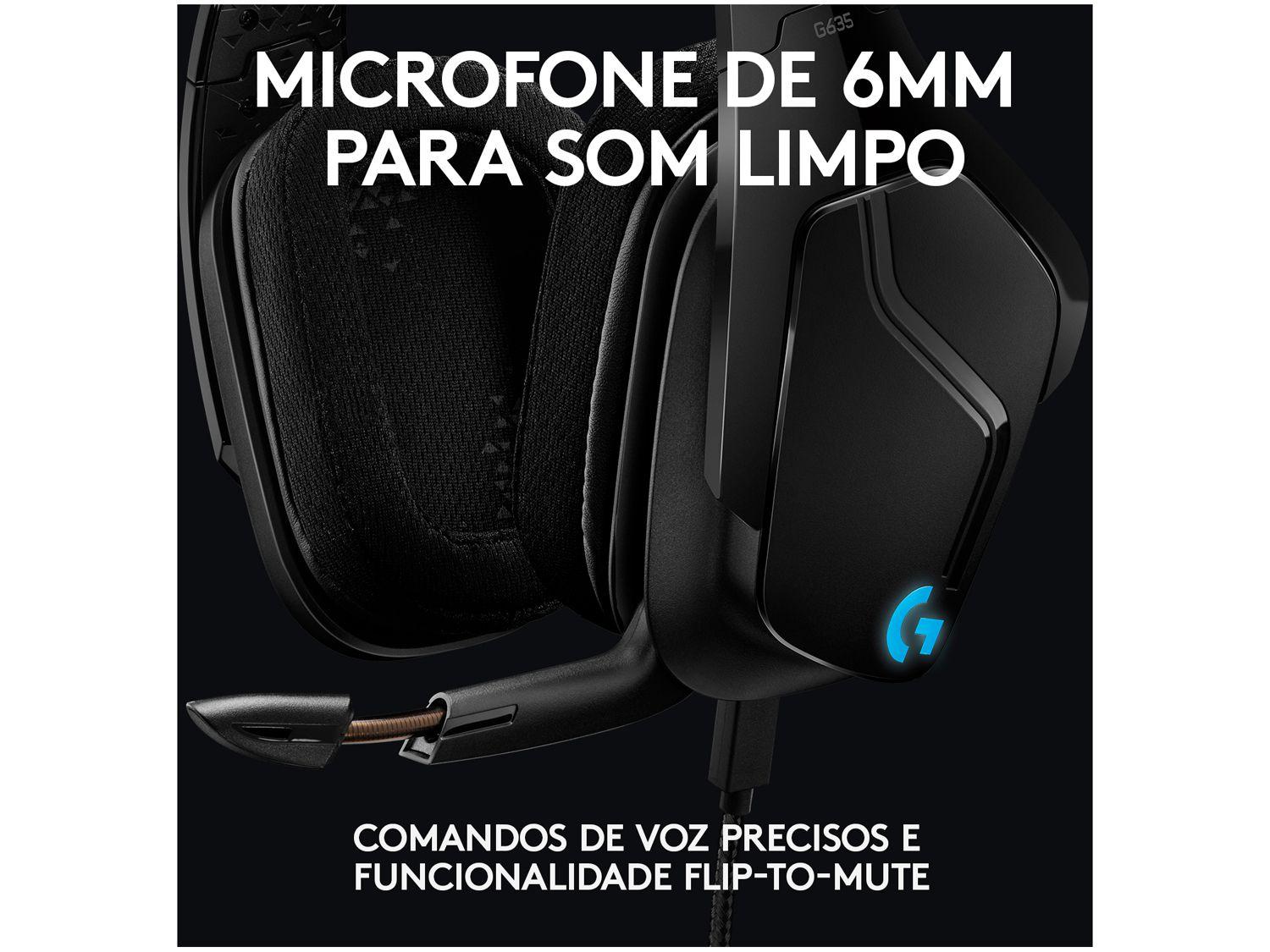 Headset Gamer Logitech G635 PC MAC PS4 Xbox One P2