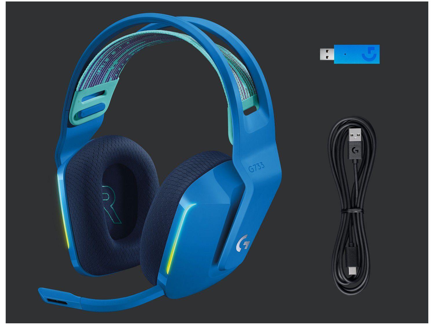 Headset Gamer Logitech G733 PC MAC PS4 sem Fio