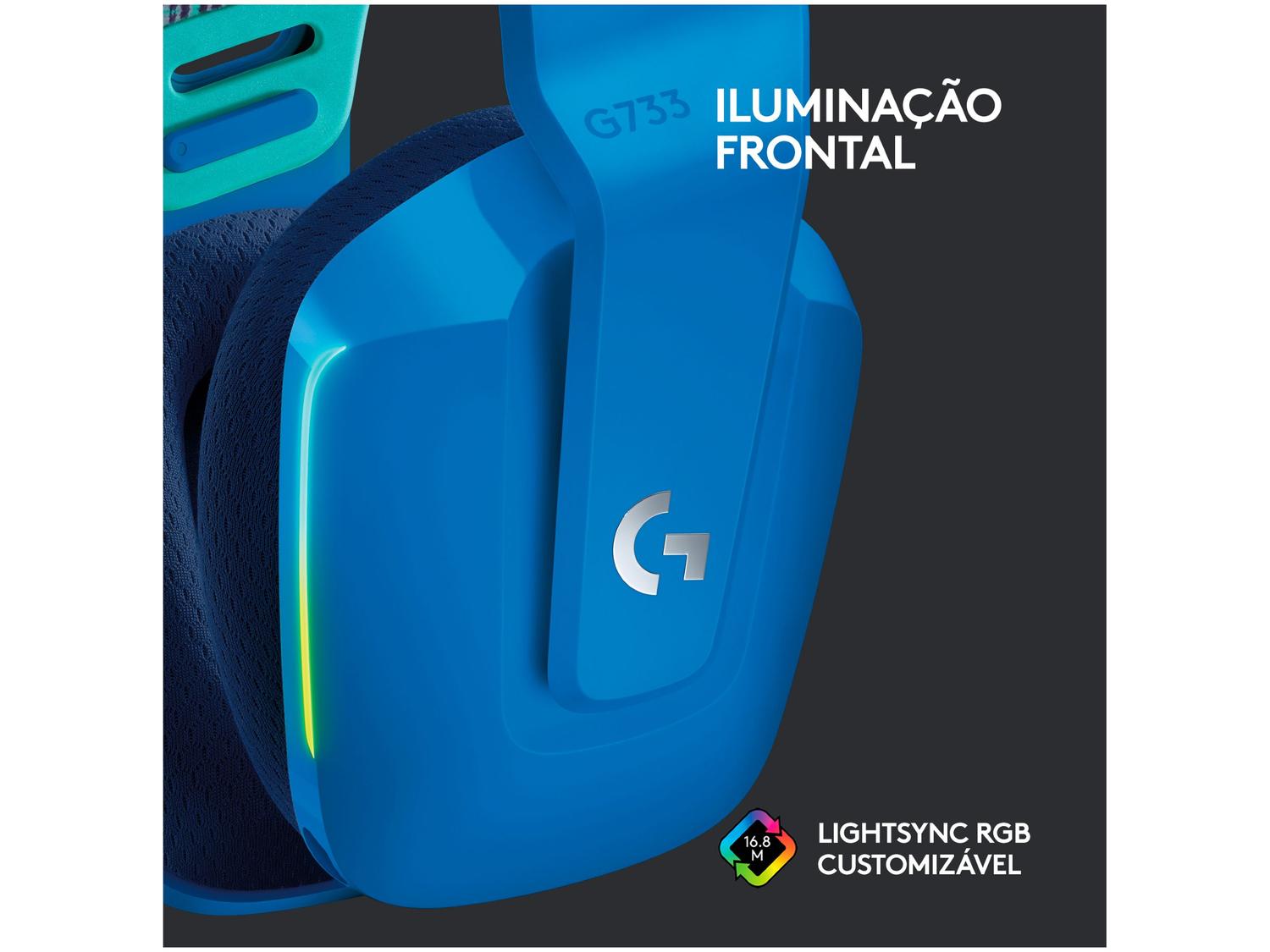 Headset Gamer Logitech G733 PC MAC PS4 sem Fio