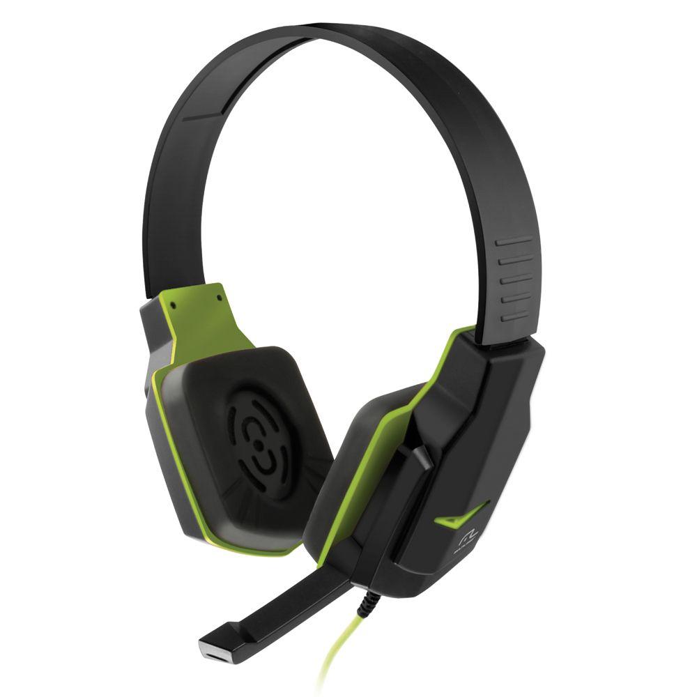 Headset Gamer Multilaser C/Microfone Preto/Verde PH146 Headset