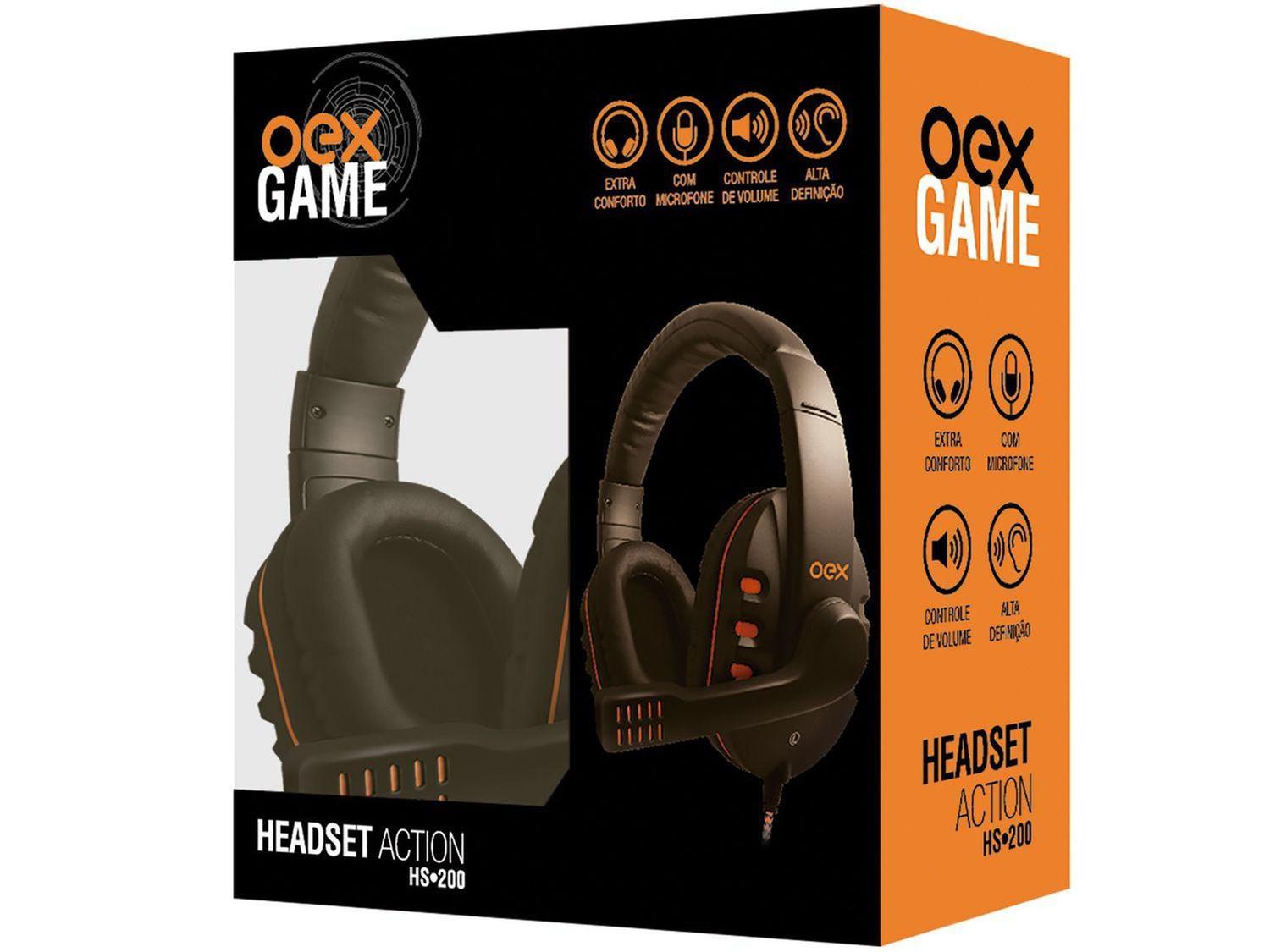 Headset Gamer OEX Action HS200 - para 