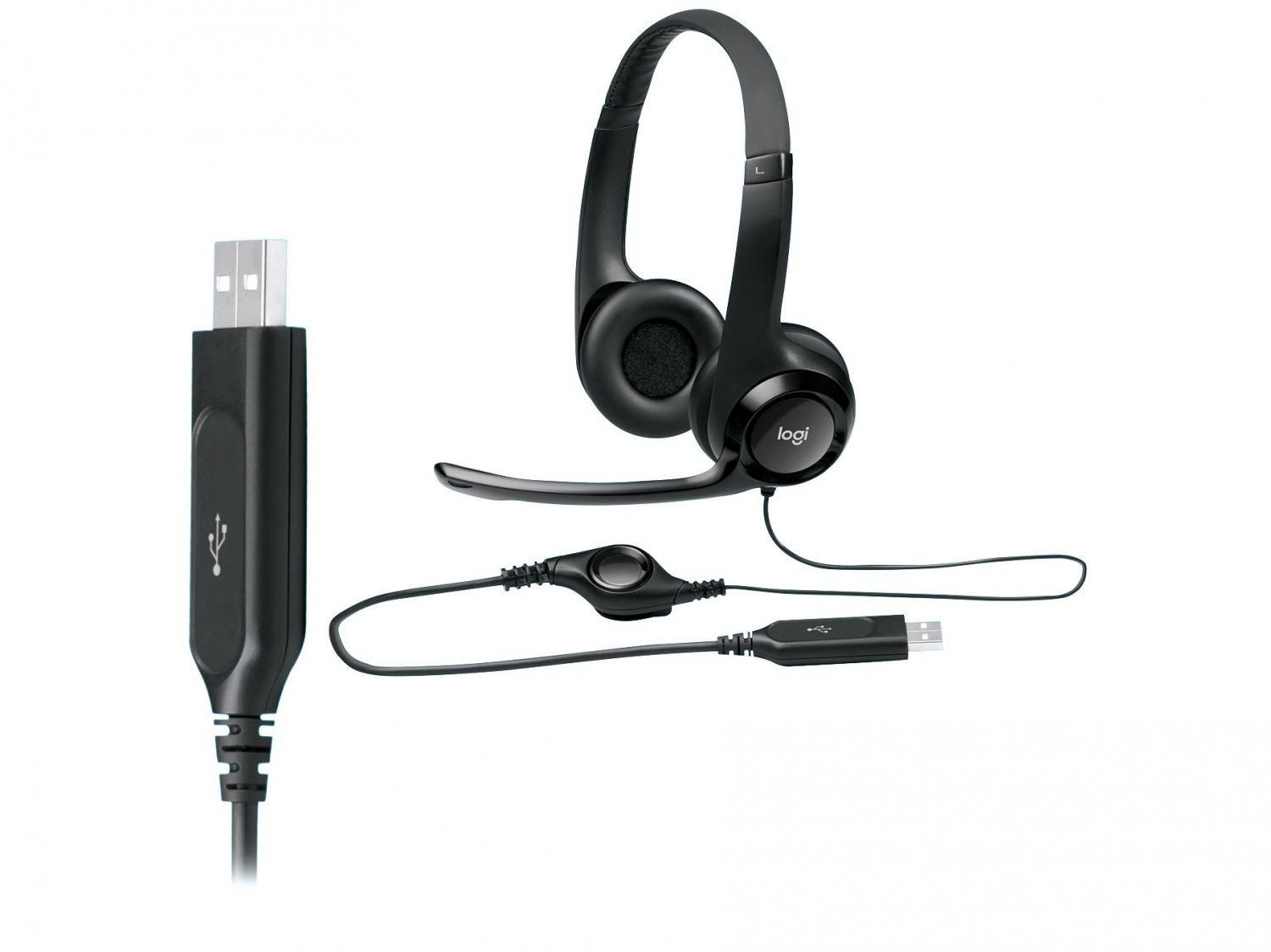 Headset Logitech H390 Preto Headset Magazine Luiza