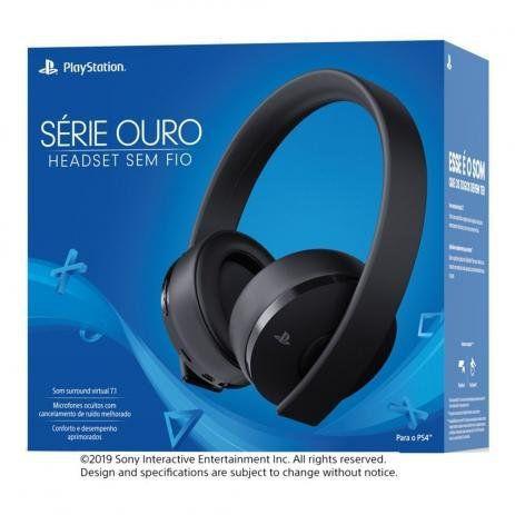Headset Sony New Gold 7.1 para PS4 - Headset - Magazine Luiza