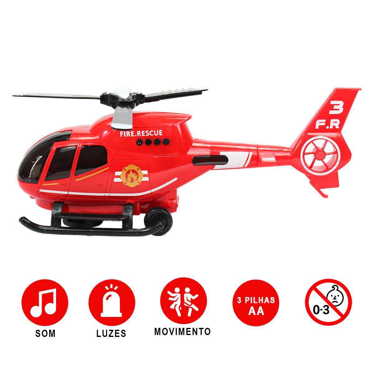 Helicóptero Brinquedo Bate E Volta Com Luzes E Som - Cute Toys - Aviões ...
