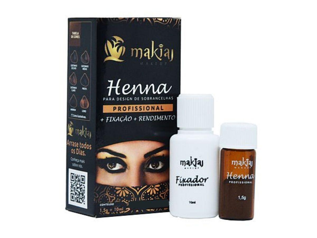 Henna para Sobrancelhas Makiaj - Marrom - Tinta e Henna para