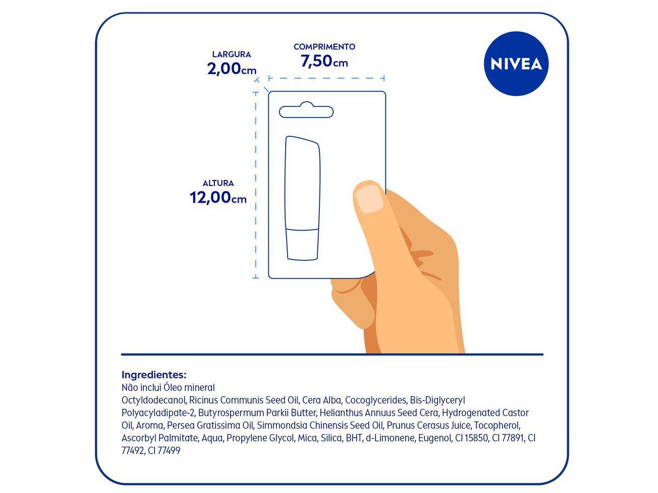 Hidratante Labial Nivea Cereja Shine 4,8g