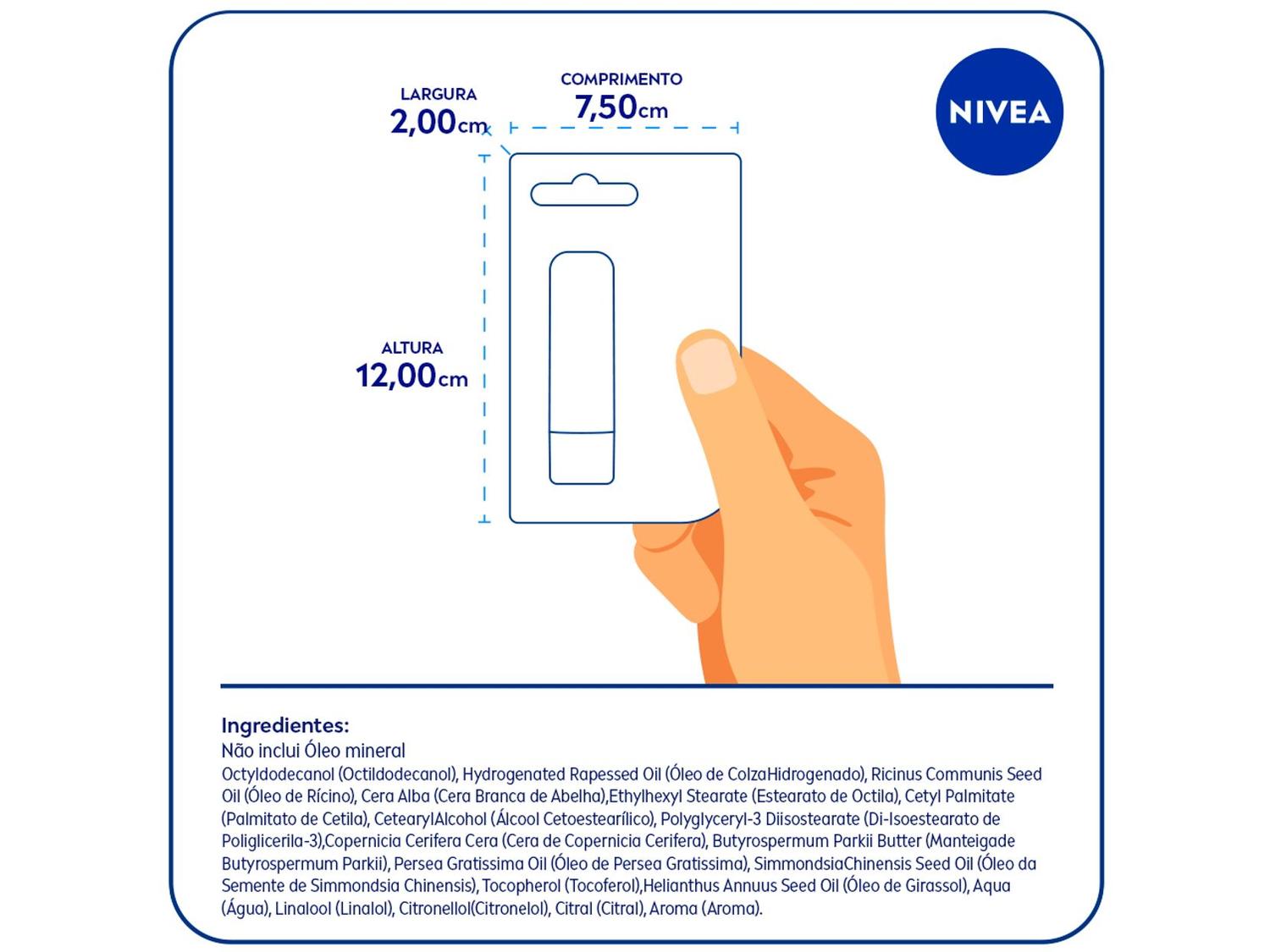 Hidratante Labial Nivea Original Care 4,8g