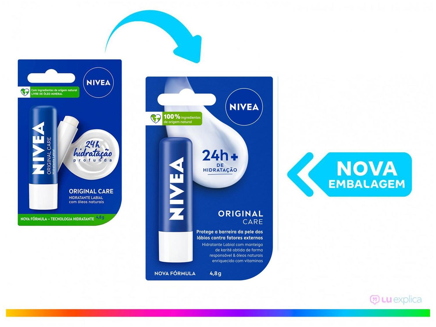 Hidratante Labial Nivea Original Care 4,8g