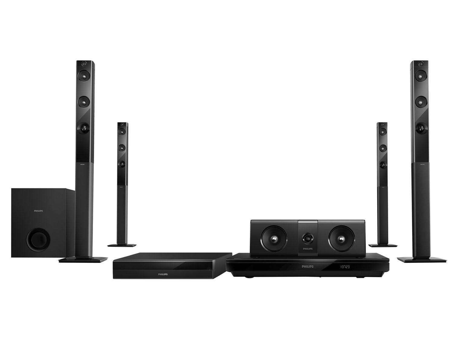 Home Theater Philips HTB5580X/78 com BluRay 3D 1000W 5.1 Canais