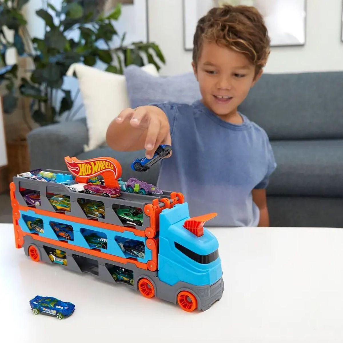 Pista Hot Wheels City - Speedway Hauler - Caminhão com Pista de