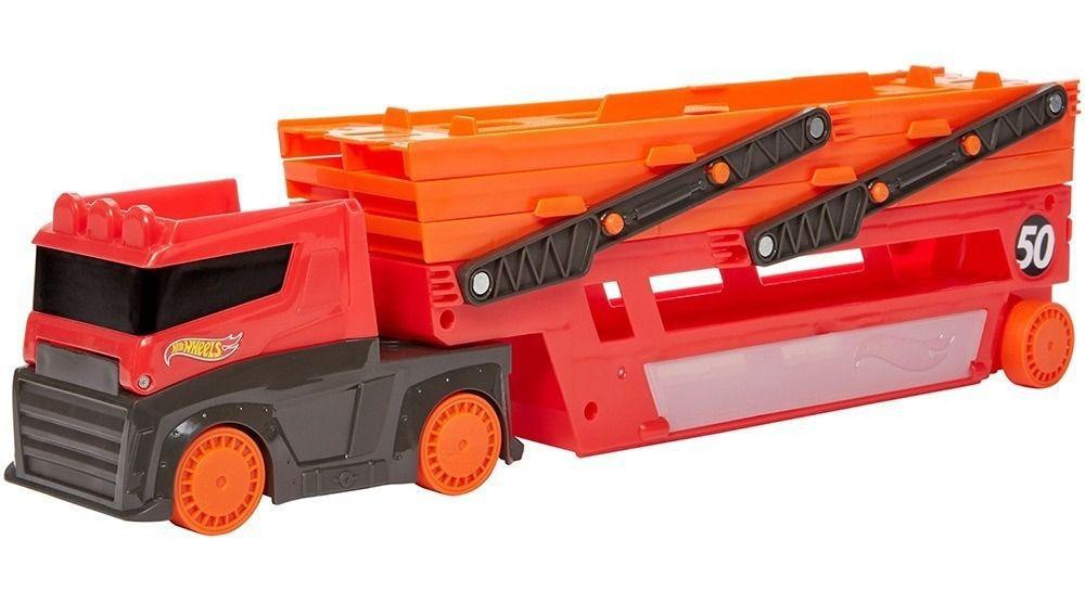 Hot Wheels Mega Caminhão Cegonha Laranja - Mattel - Caminhões, Motos e ...