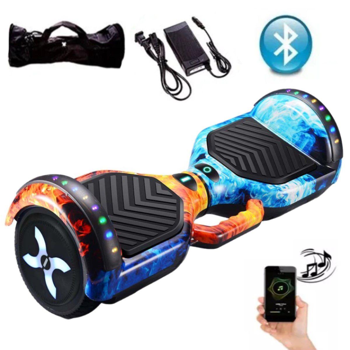 Hoverboard Overboard Infantil Skate Eletrico Fogo e Gelo 6 5 DM Toys Hoverboard Magazine Luiza