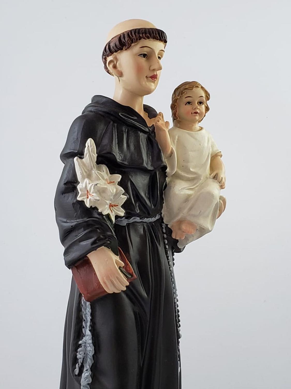 Imagem De Resina Santo Antonio De Padua 15cm Imporiente Com Ext Ltda Imagens De Santos Magazine Luiza