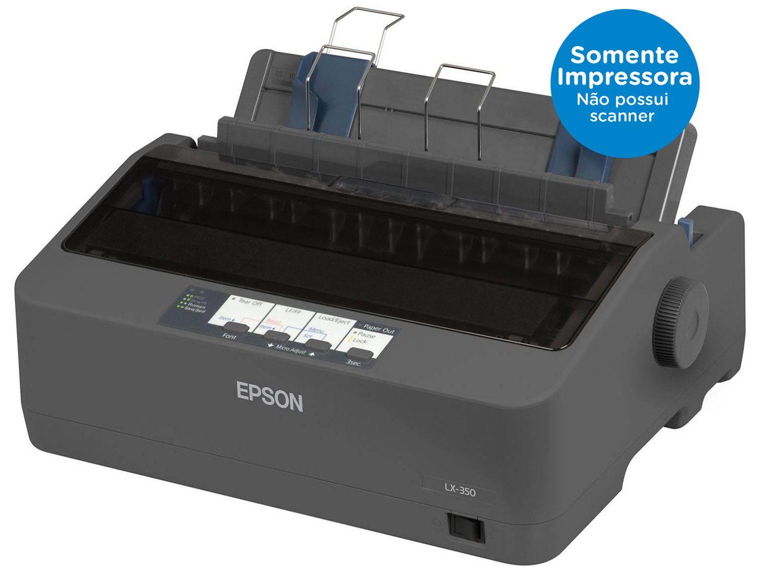 Impressora Epson LX-350 Matricial Preto e Branco - USB - Impressora ...