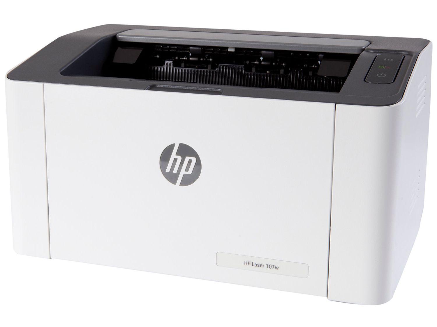 Impressora HP Laser 107W Preto e Branco Wi-Fi