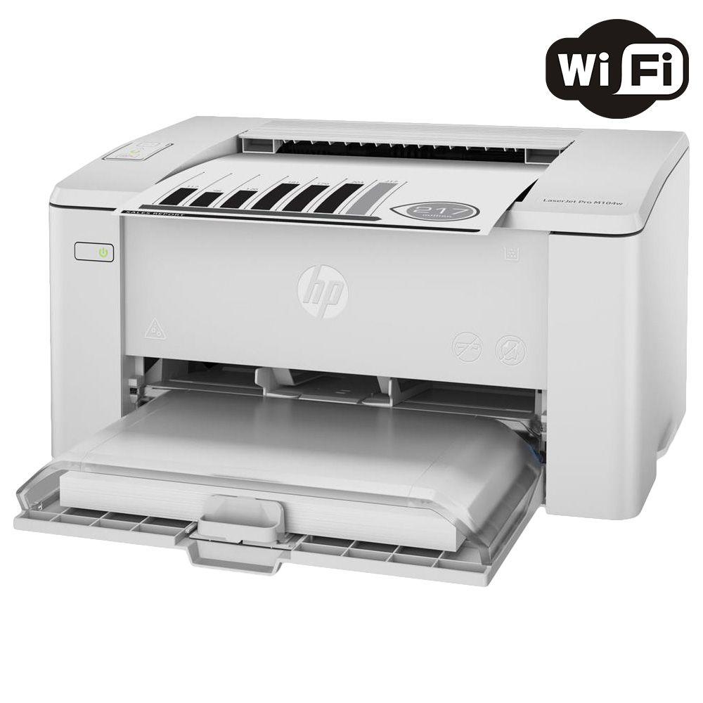 Impressora HP LaserJet Pro M104W Laser Mono Wireless 110V - Impressora ...