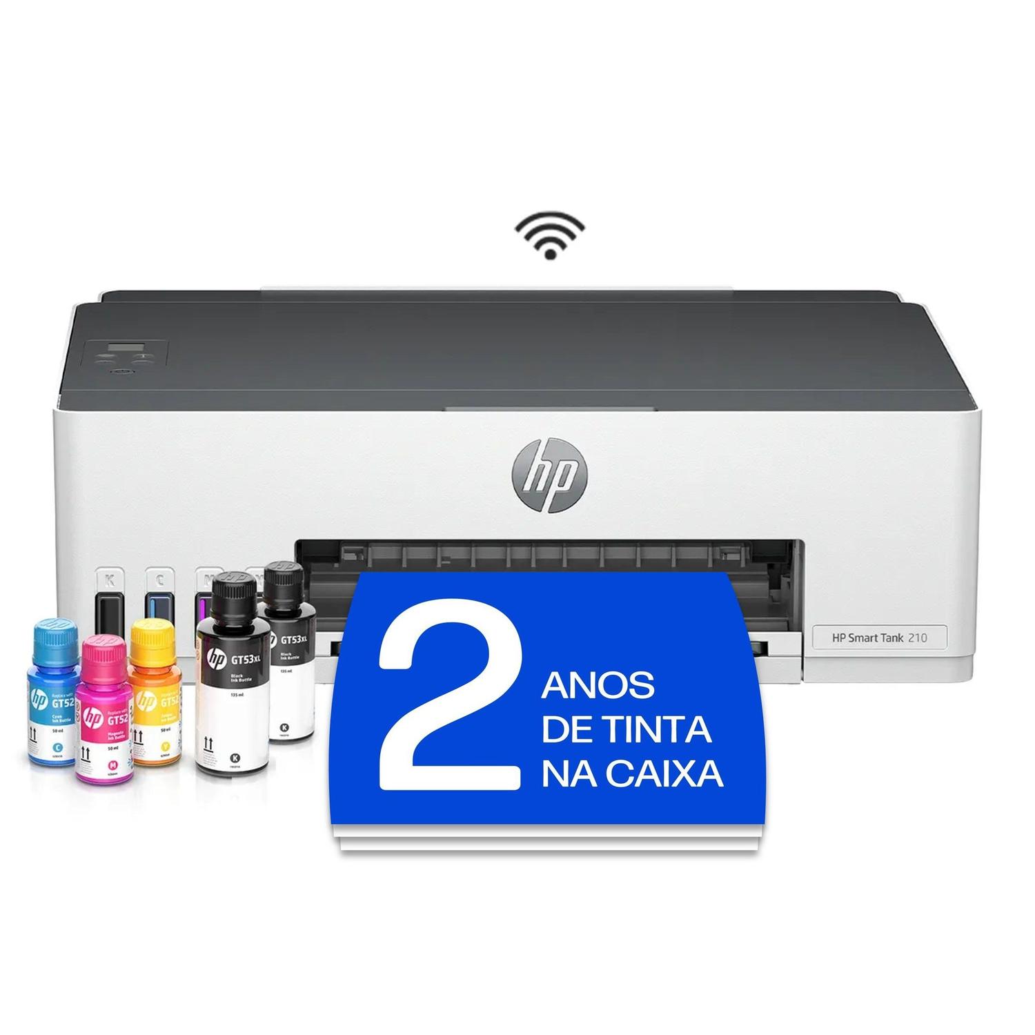 Impressora HP Smart Tank 210 Jato de Tinta Térmico Colorida Wi-Fi USB