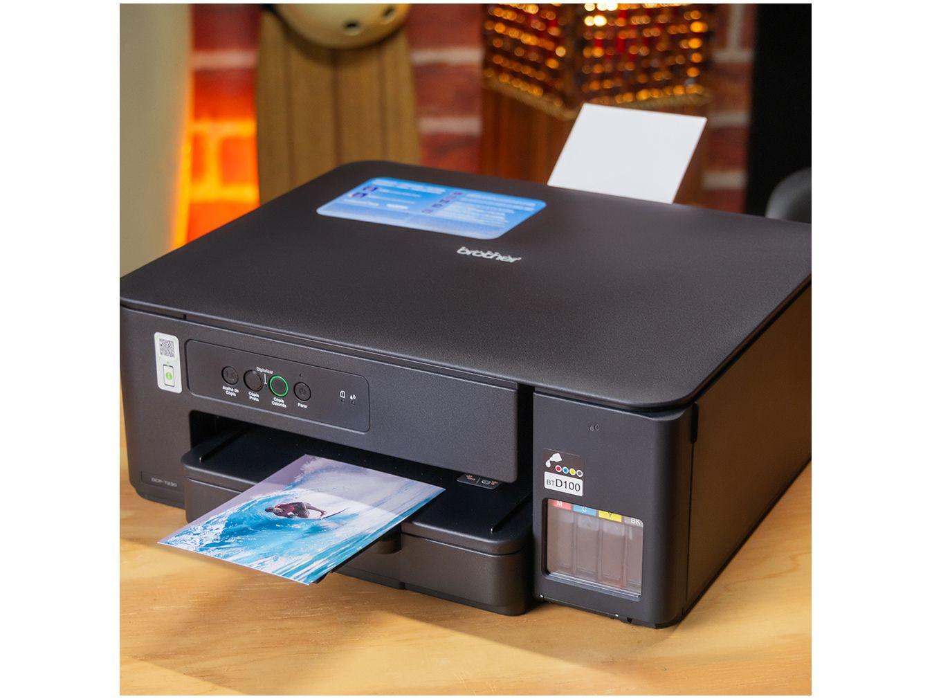 Impressora Multifuncional Brother InkBenefit Tank DCPT230 Tanque de Tinta Colorida USB