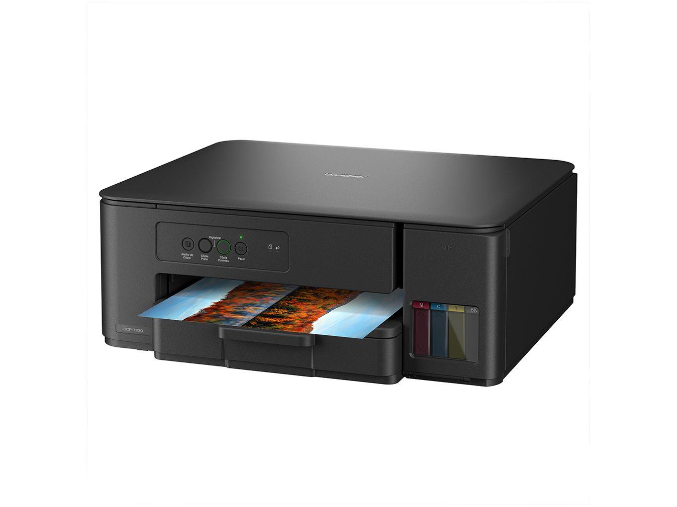 Impressora Multifuncional Brother InkBenefit Tank DCPT230 Tanque de Tinta Colorida USB