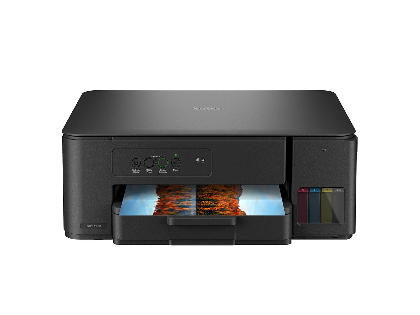 Impressora Multifuncional Brother InkBenefit Tank DCPT230 Tanque de Tinta Colorida USB