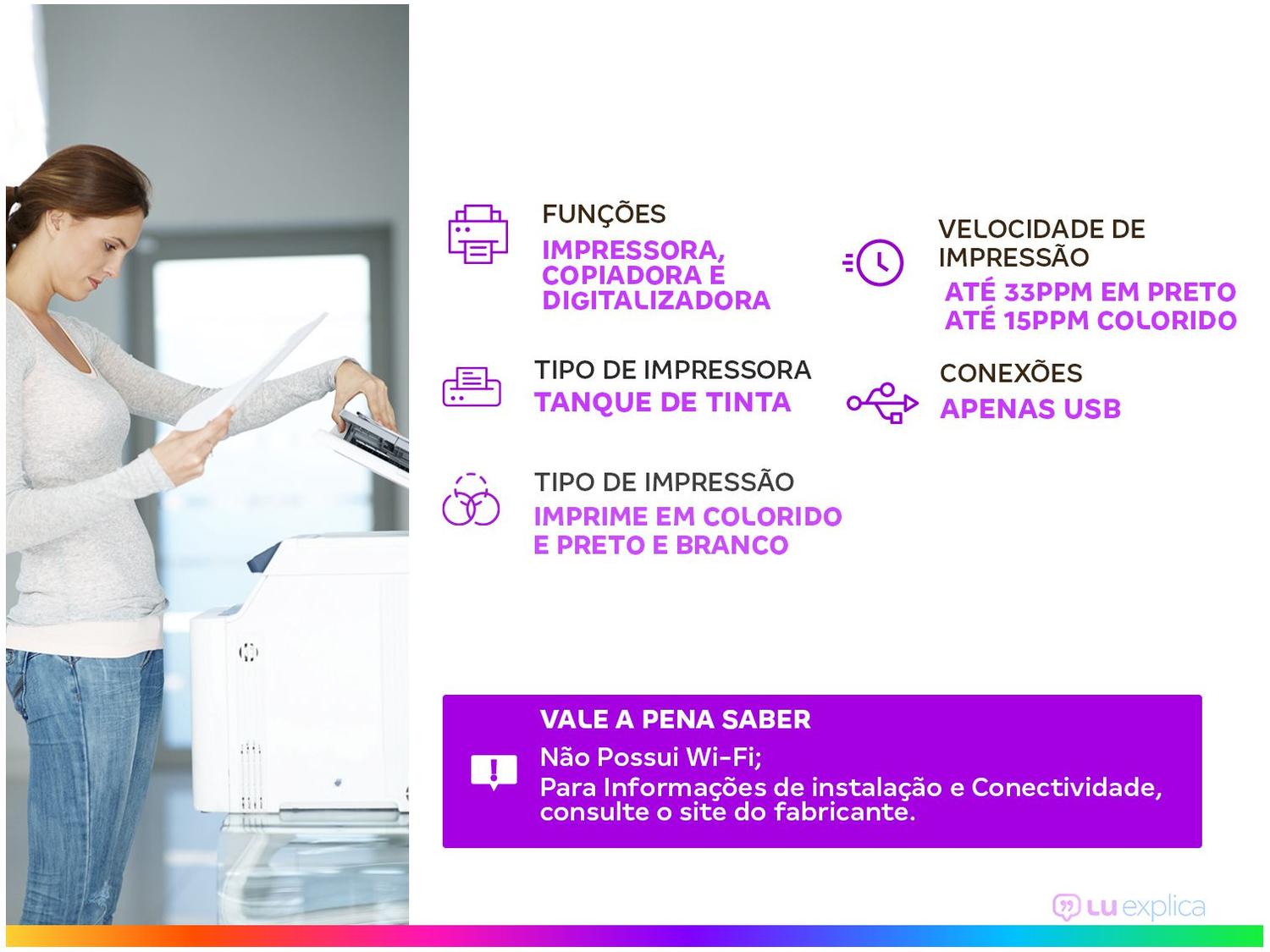 Impressora Multifuncional Epson Ecotank L3210