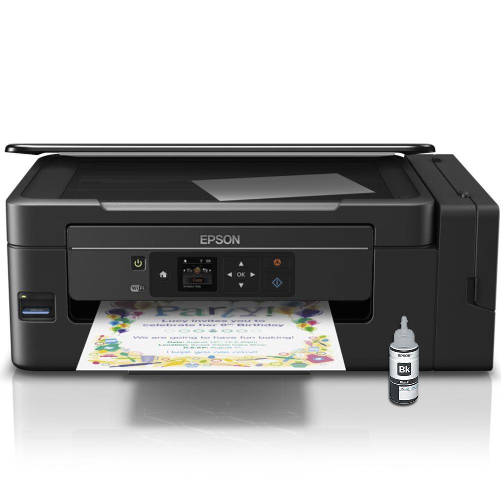 Impressora Multifuncional Epson Ecotank L495 Wireless com Refil Preto
