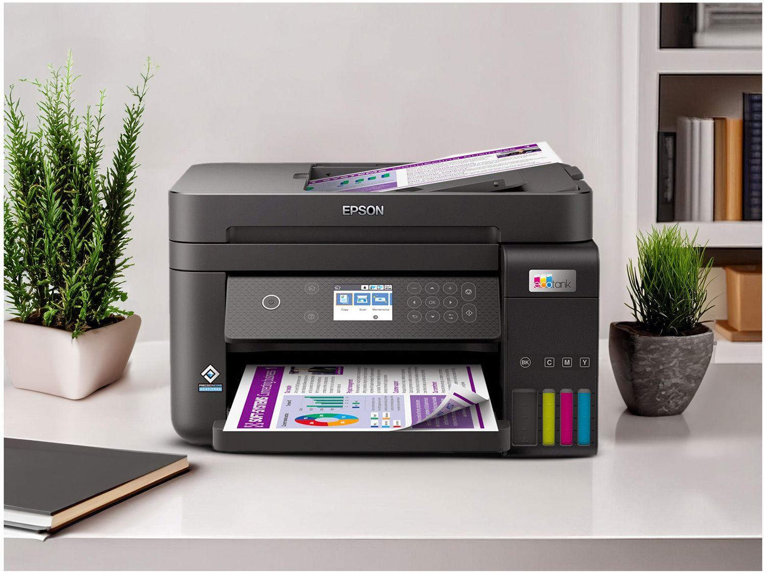 Impressora Multifuncional Epson Ecotank L6270 Tanque de Tinta Colorida USB Wi-Fi ADF
