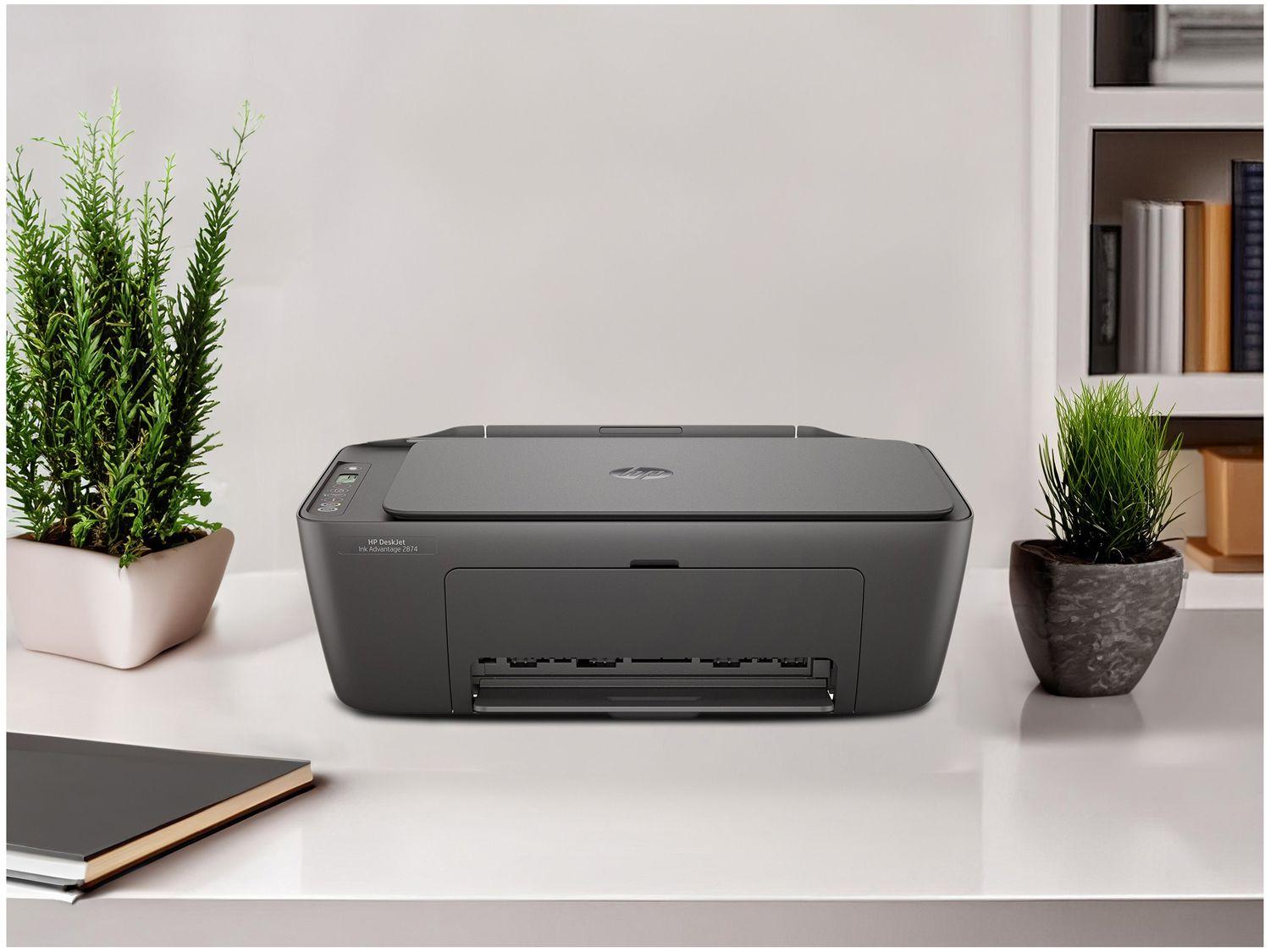 Impressora Multifuncional HP DeskJet Ink 2874 Wi-Fi Jato de Tinta Térmico Colorida USB