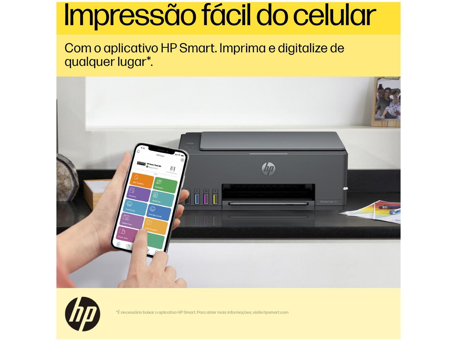 Impressora Multifuncional HP Smart Tank 581 Wi-Fi