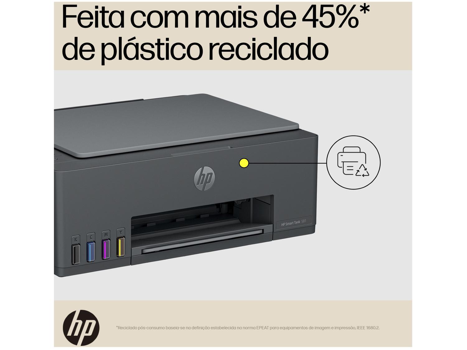 Impressora Multifuncional HP Smart Tank 581 Wi-Fi