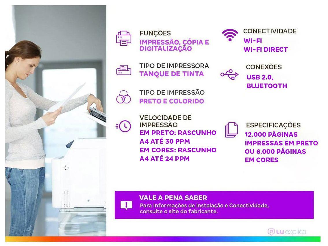 Impressora Multifuncional HP Smart Tank 581 Wi-Fi