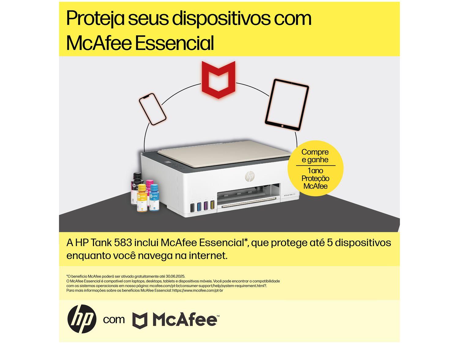 Impressora Multifuncional HP Smart Tank 583 Wi-Fi
