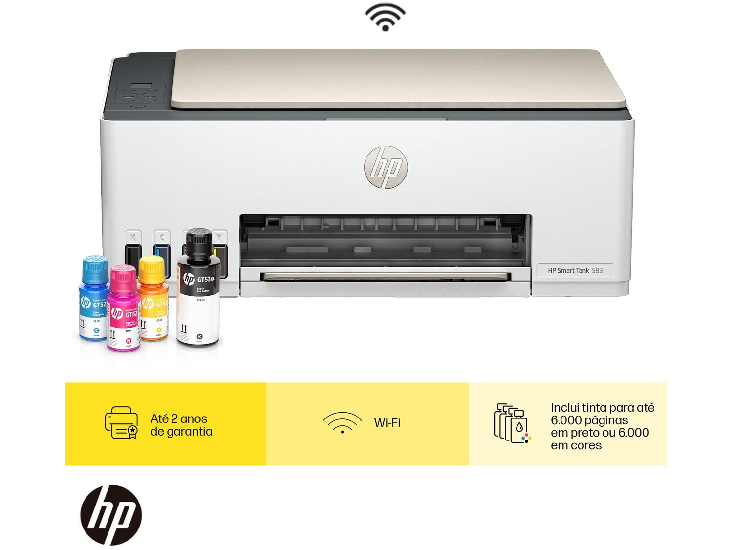 Impressora Multifuncional HP Smart Tank 583 Wi-Fi