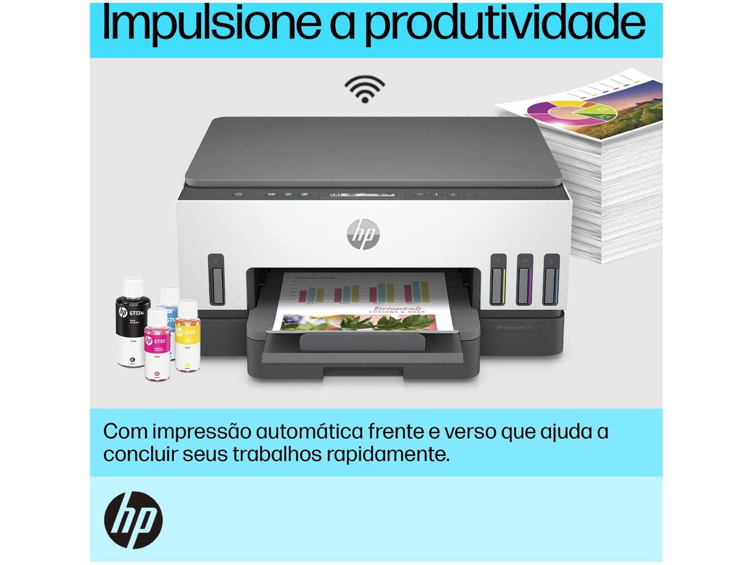 Impressora Multifuncional HP Smart Tank 724 Wi-Fi